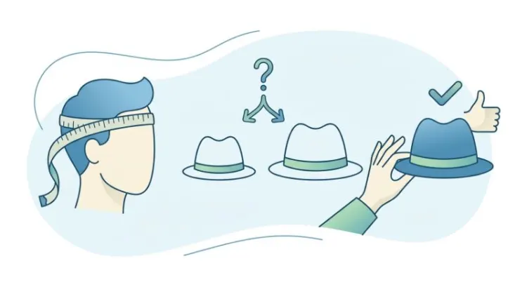 Comment choisir une taille de chapeau entre deux tailles